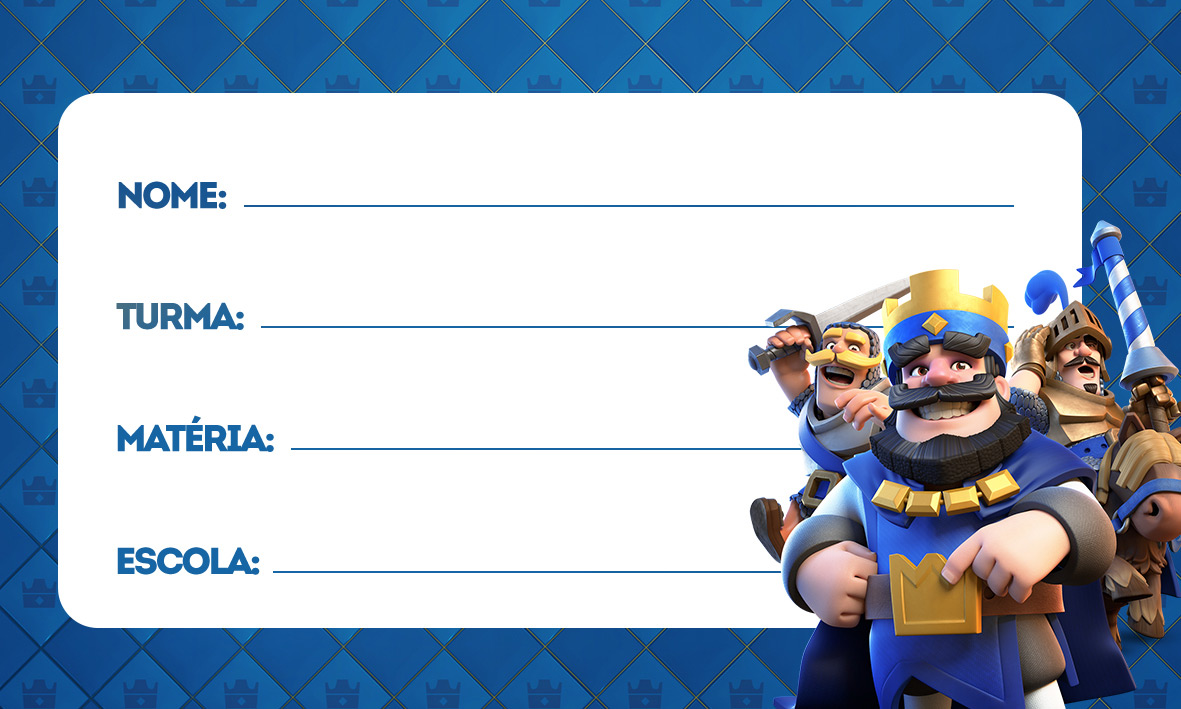 Clash Royale Etiqueta Escolar Personalizada