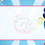 DC Super Hero Girls Etiqueta Escolar para Imprimir