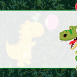 Dinossauro Baby Etiqueta Escolar para Imprimir