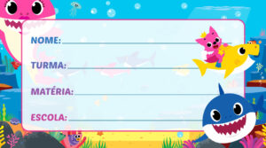 Etiqueta Escolar Baby Shark