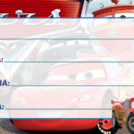 Etiqueta Escolar Carros Disney