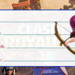 Etiqueta Escolar Clash Royale