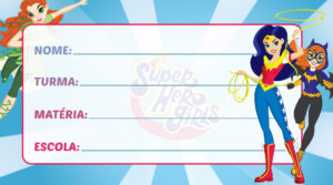 Etiqueta Escolar DC Super Hero Girls