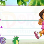 Etiqueta Escolar Dora Aventureira