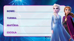 Etiqueta Escolar Frozen 2