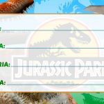 Etiqueta Escolar Jurassic Park