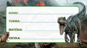 Etiqueta Escolar Jurassic World