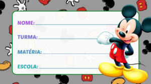 Etiqueta Escolar Mickey