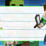 Etiqueta Escolar Minecraft