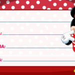 Etiqueta Escolar Minnie Vestido Vermelho