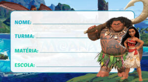 Etiqueta Escolar Moana