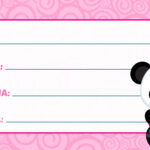 Etiqueta Escolar Panda Rosa
