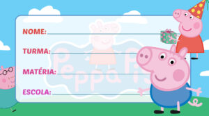 Etiqueta Escolar Peppa Pig