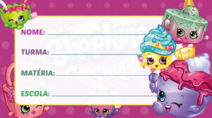 Etiqueta Escolar Shopkins