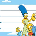 Família Simpsons Etiqueta Escolar para Imprimir