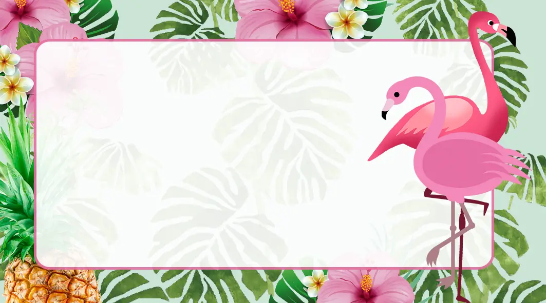 Flamingo Tropical Etiqueta Escolar para Imprimir