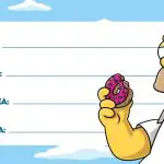 Home Simpsons Etiqueta Escolar Personalizada