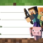 Minecraft Etiqueta Escolar Personalizada