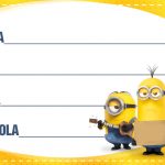 Minions Etiqueta Escolar para Imprimir