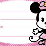 Minnie Rosa Cute Etiqueta Escolar