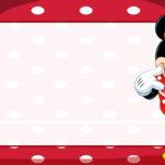 Minnie Vestido Vermelho Etiqueta Escolar para Imprimir