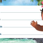 Moana Baby Etiqueta Escolar para Imprimir