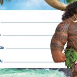 Moana Maui Etiqueta Escolar para Imprimir