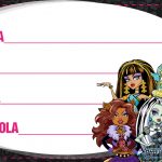 Monster High Etiqueta Escolar