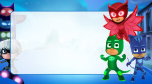 PJ Masks Etiqueta Escolar para Imprimir