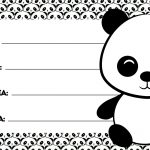 Panda Etiqueta Escolar Personalizada