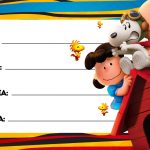 Snoopy Etiqueta Escolar para Imprimir