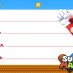 Super Mario Etiqueta Escolar para Imprimir