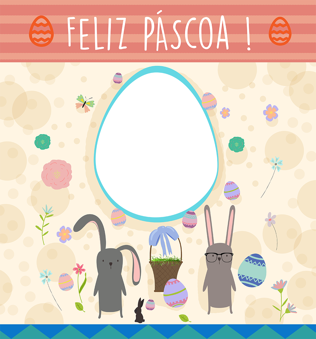 Moldura Feliz Pascoa Infantil Escolar Imagem Legal