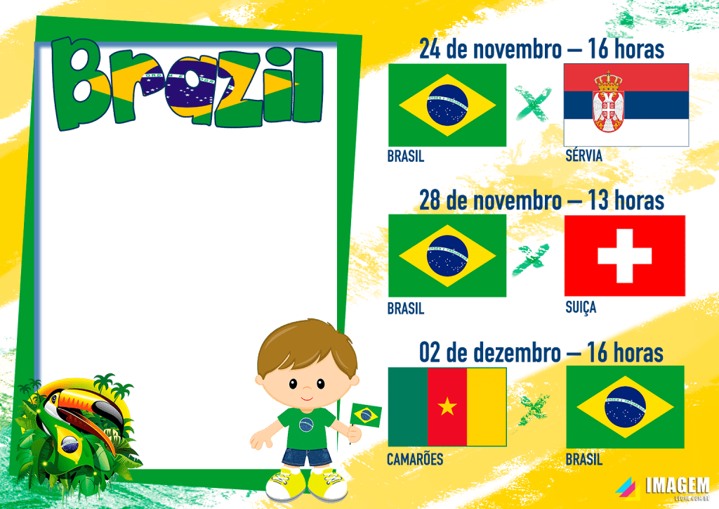 Tabela Jogos do Brasil Copa do Mundo 2022 - Imagem Legal