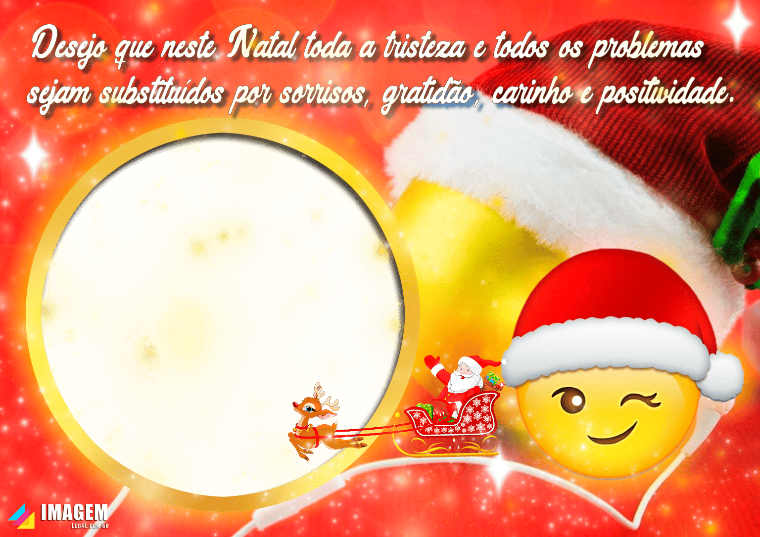 Desejamos um Feliz Natal Moldura PNG - Imagem Legal