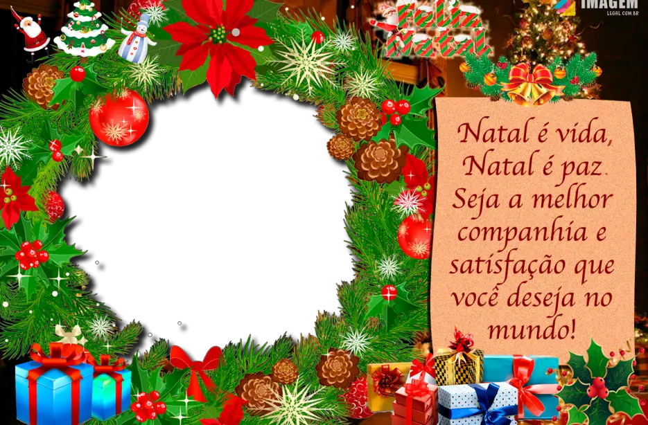 Mensagem Natal é Vida Natal é Paz Moldura PNG Grátis - Imagem Legal