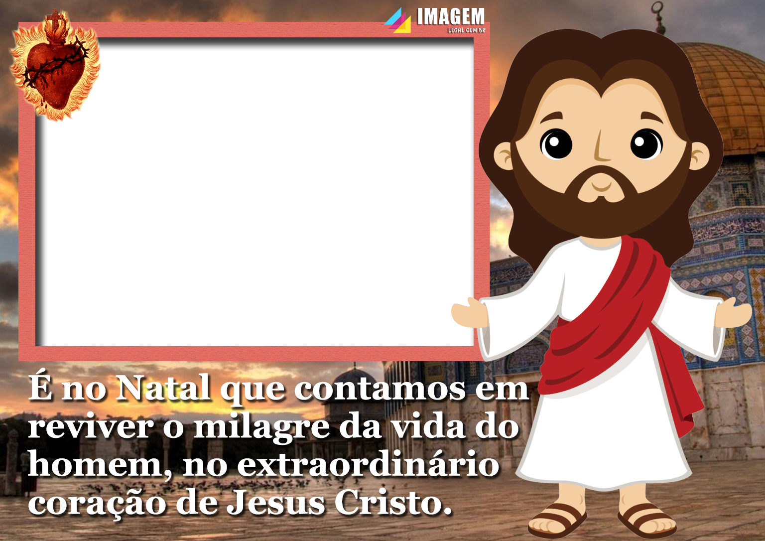 Moldura Feliz Natal Jesus no Coração PNG - Imagem Legal Moldura Feliz Natal Jesus no Coração PNG - Imagem Legal