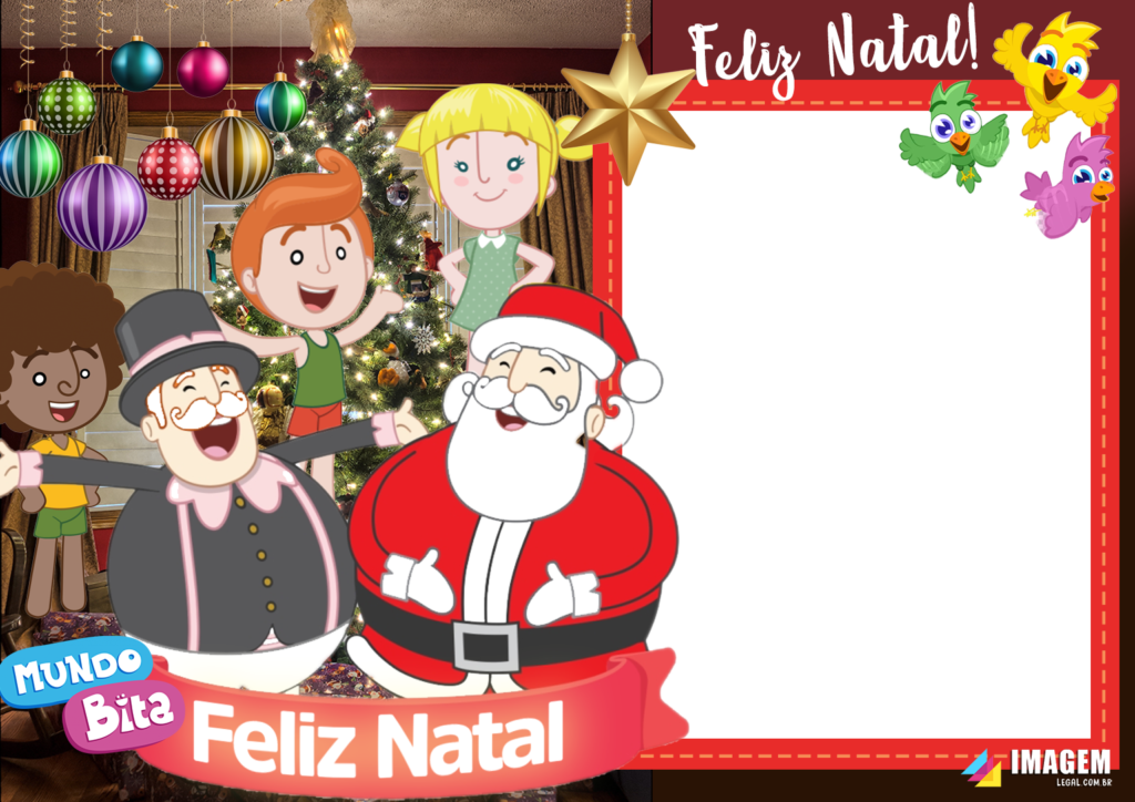 Moldura Mundo Bita de Feliz Natal PNG - Imagem Legal