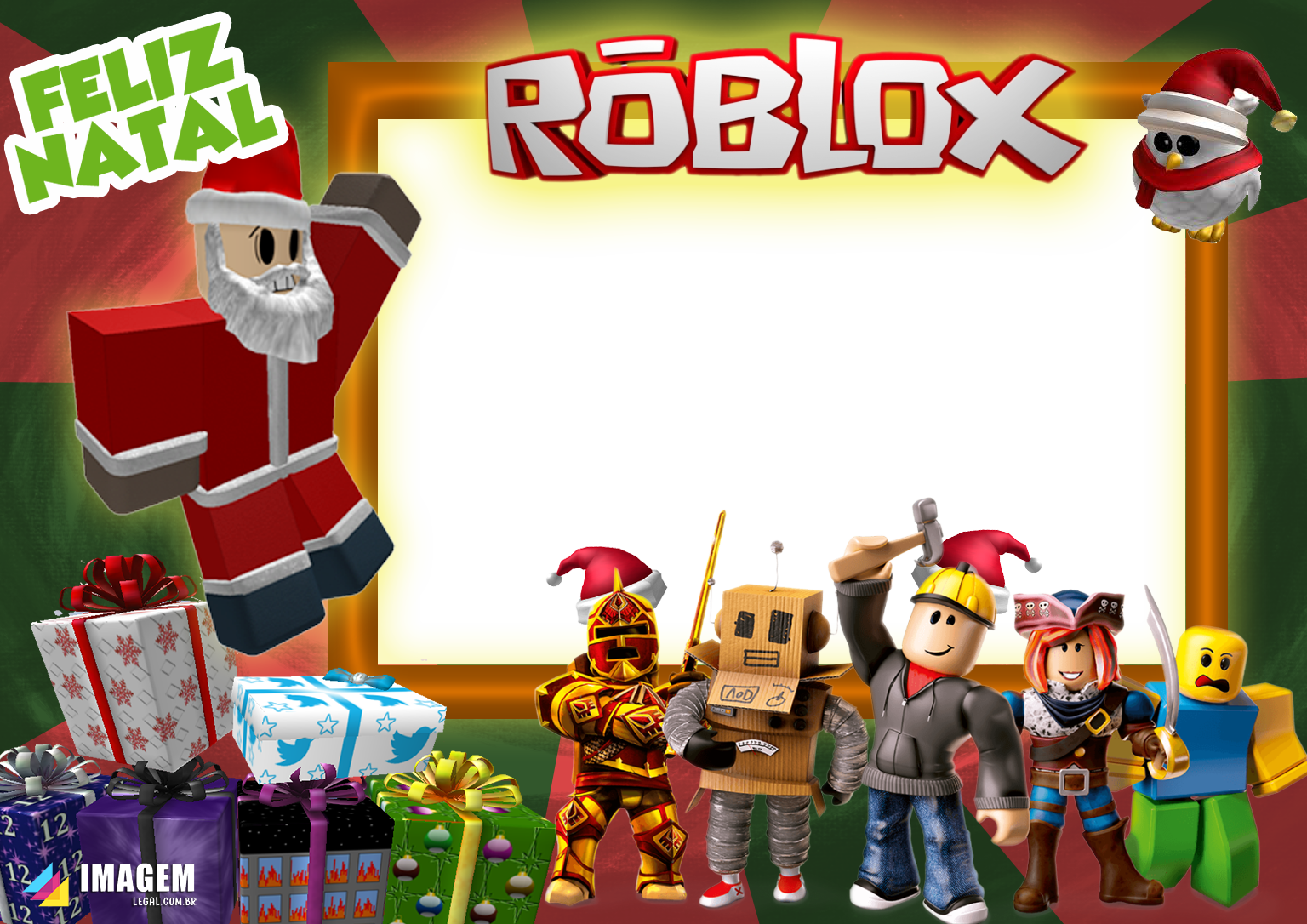 Moldura Natal Roblox PNG - Imagem Legal