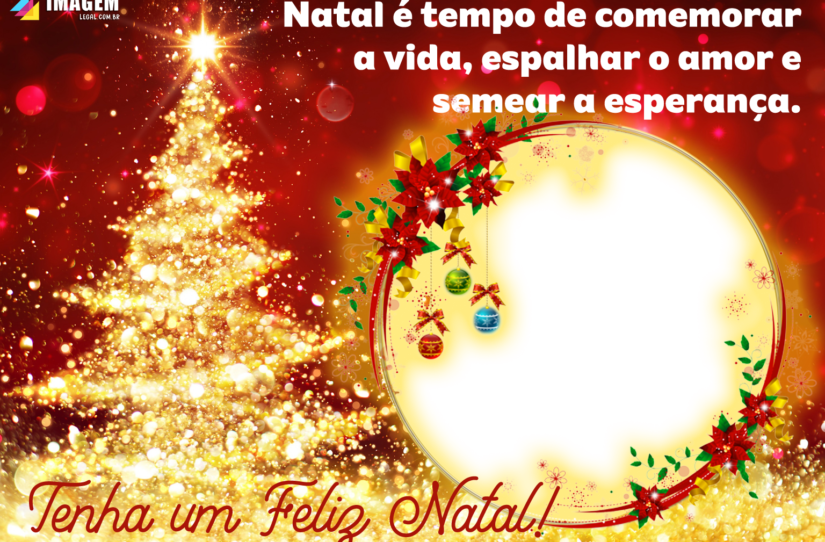 Moldura PNG Cartão de Feliz Natal - Imagem Legal