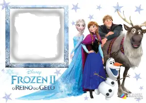 Frozen 2 Reino do Gelo Moldura PNG