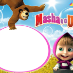 Masha e o Urso Moldura PNG