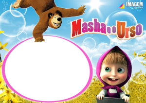 Masha e o Urso Moldura PNG