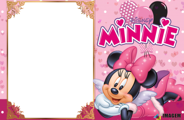 Minnie Rosa Moldura PNG | Imagem Legal