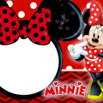 Minnie Vestido Vermelho Moldura PNG