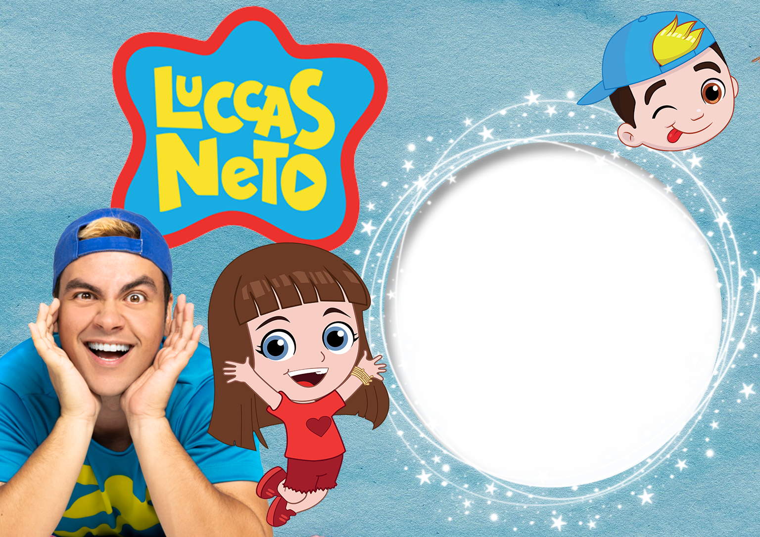 Luccas Neto e Gi Moldura PNG - Imagem Legal