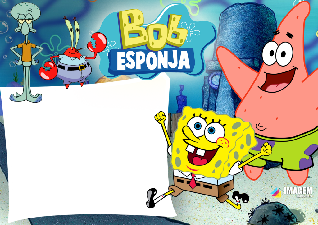 Moldura Bob Esponja PNG - Imagem Legal