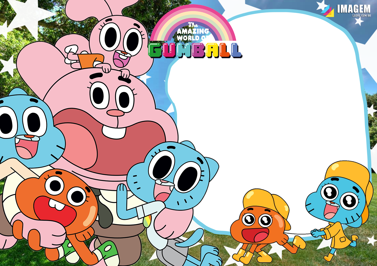 Moldura Gumball PNG - Imagem Legal