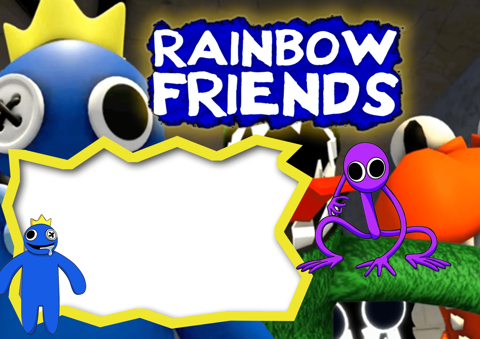 Moldura Rainbow Friends Roblox PNG - Imagem Legal