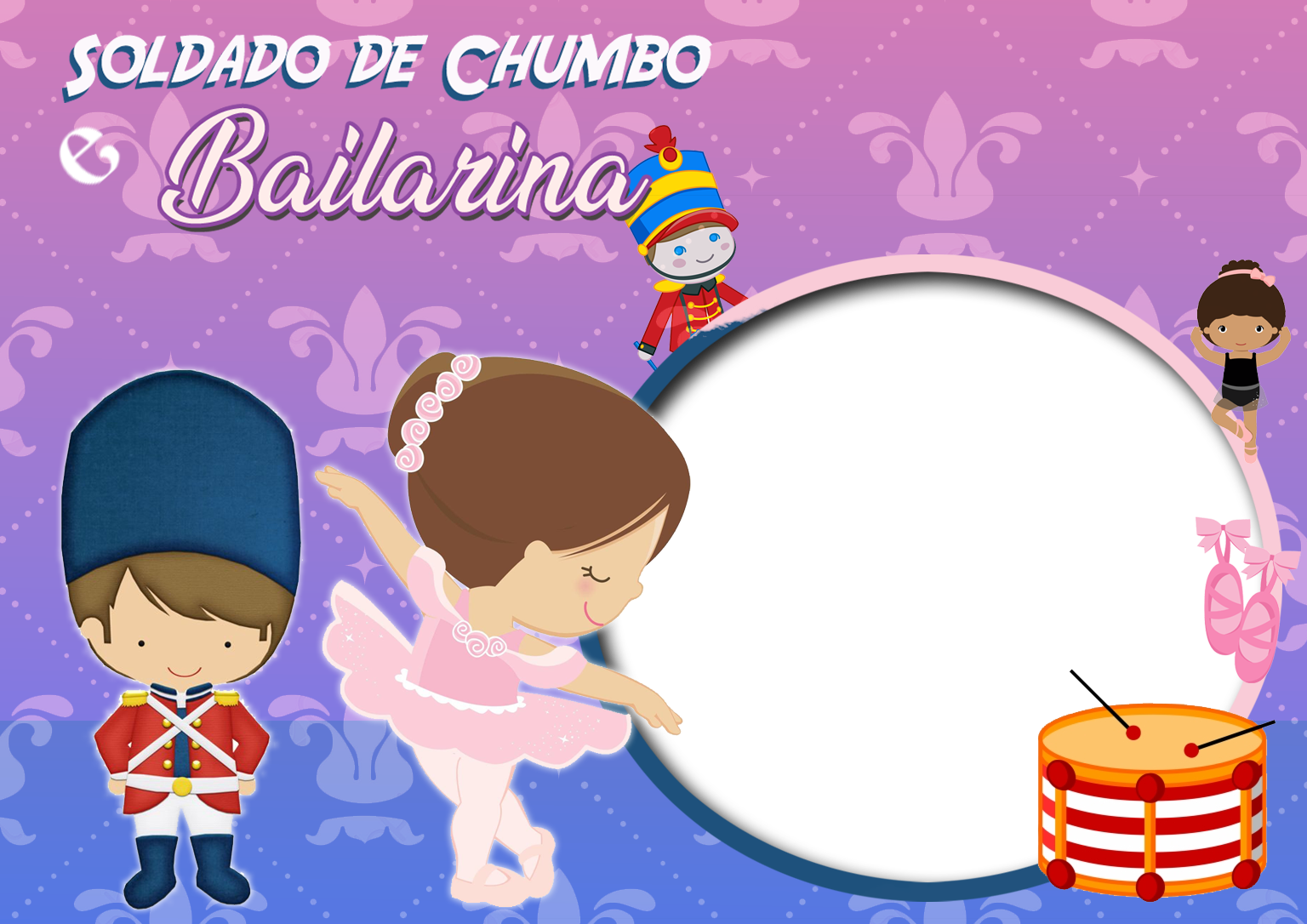 Moldura Soldado de Chumbo e Bailarina PNG - Imagem Legal